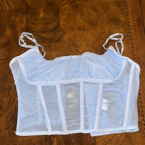 Blue TikTok ribbed tank